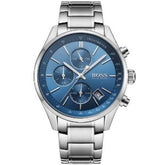 Hugo Boss Men’s Chronograph Quartz Stainless Steel Blue Dial 44mm Watch 1513478